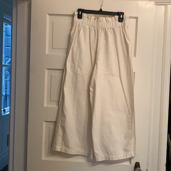 White Cropped Wide Leg Trouser - Picture 2 of 2